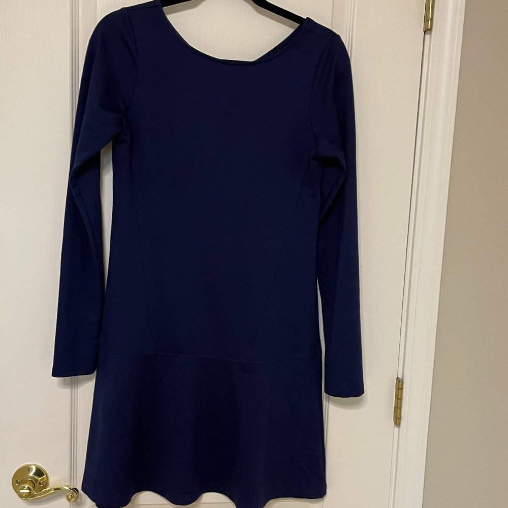 LOLE IRENE Marine blue drop waist dress size Small